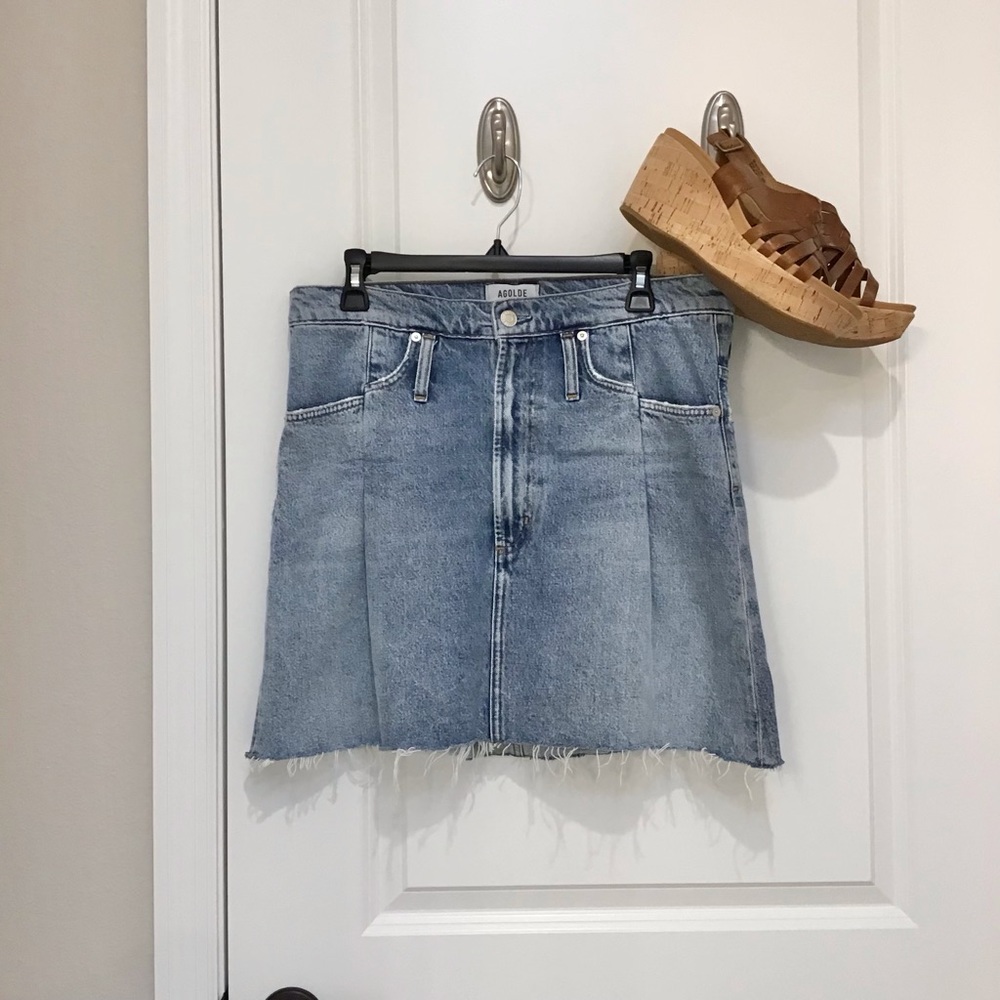 AGOLDE Reworked 90s Denim Skirt Size 28, EUC